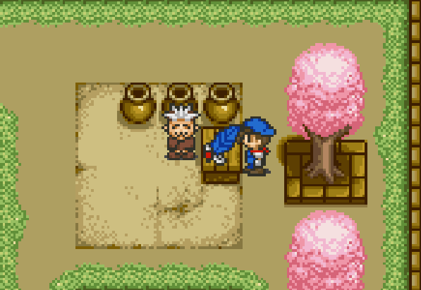 The Peddler selling the Blue Feather | Harvest Moon SNES