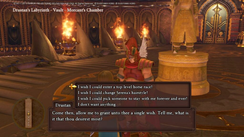 Hero choosing a wish. | Dragon Quest XI