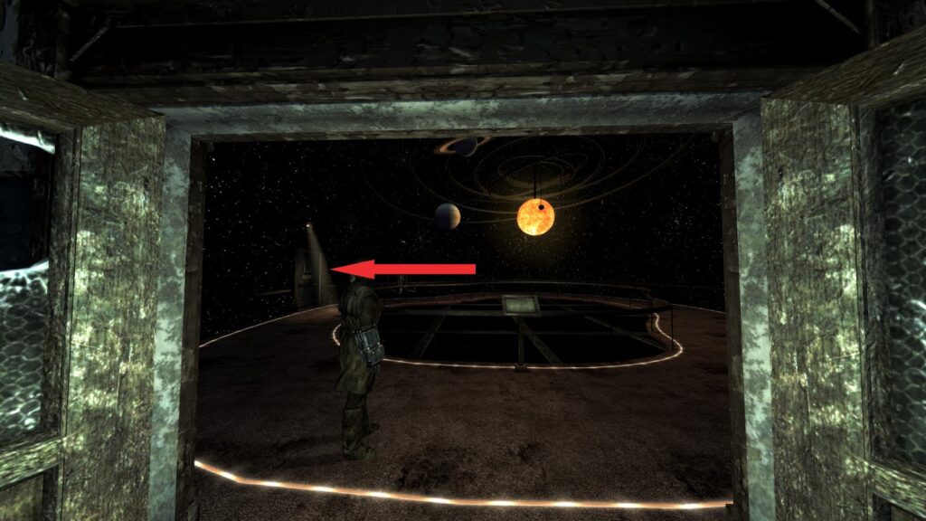 Planetarium, door on the left. | Fallout: New Vegas - Power Armor Training Perk Prerequisite Quest