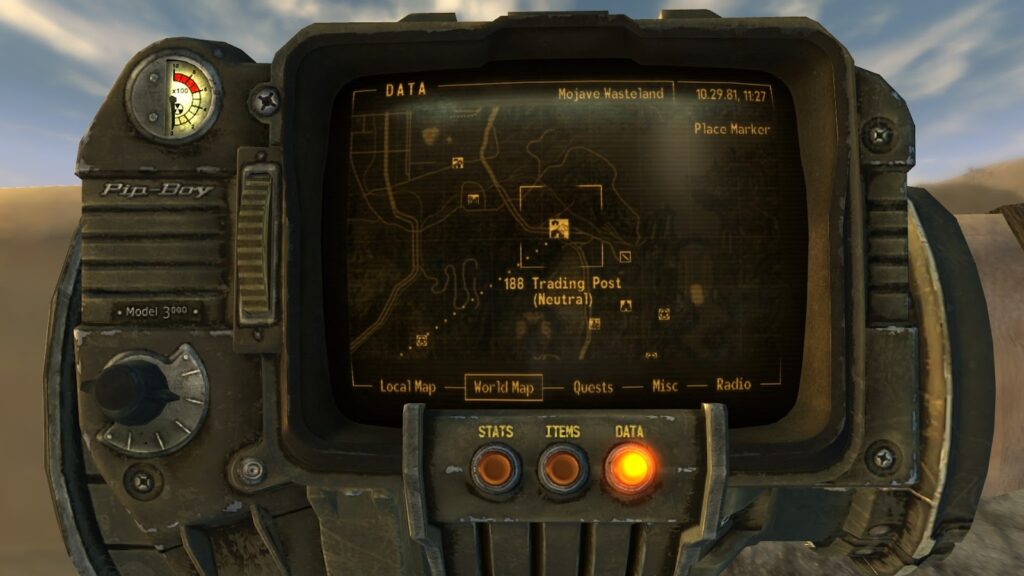 188 Trading post on the map. | Fallout: New Vegas - Power Armor Training Perk Prerequisite Quest