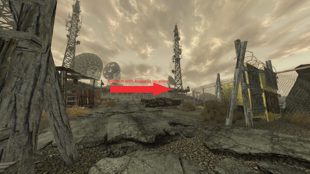 Location of the nightkin with Anabelle from up close. | Fallout: New Vegas - "Eyesight to the Blind" Quest Guide