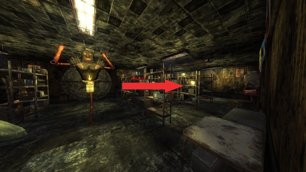 Location of Rhoda in the storage room. | Fallout: New Vegas - "Eyesight to the Blind" Quest Guide