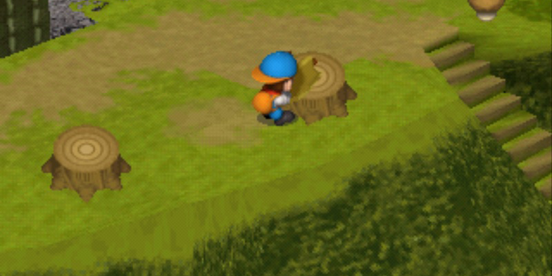 Chopping tree stumps will yield six lumber pieces each. | Harvest Moon Back to Nature