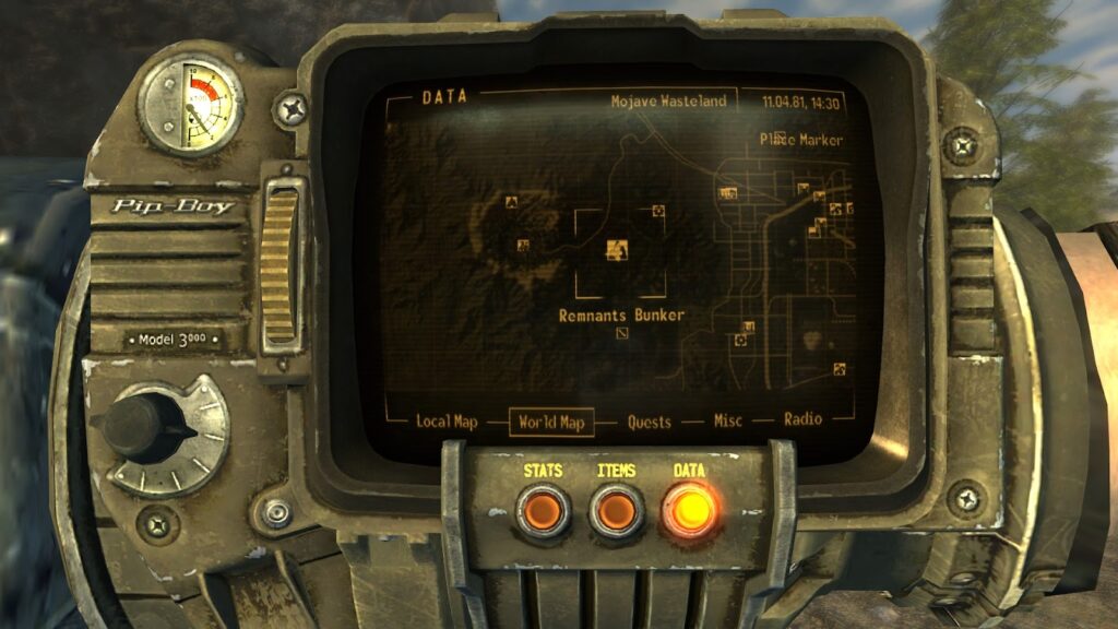Location of the Remnants Bunker. | Fallout: New Vegas - Enclave Route