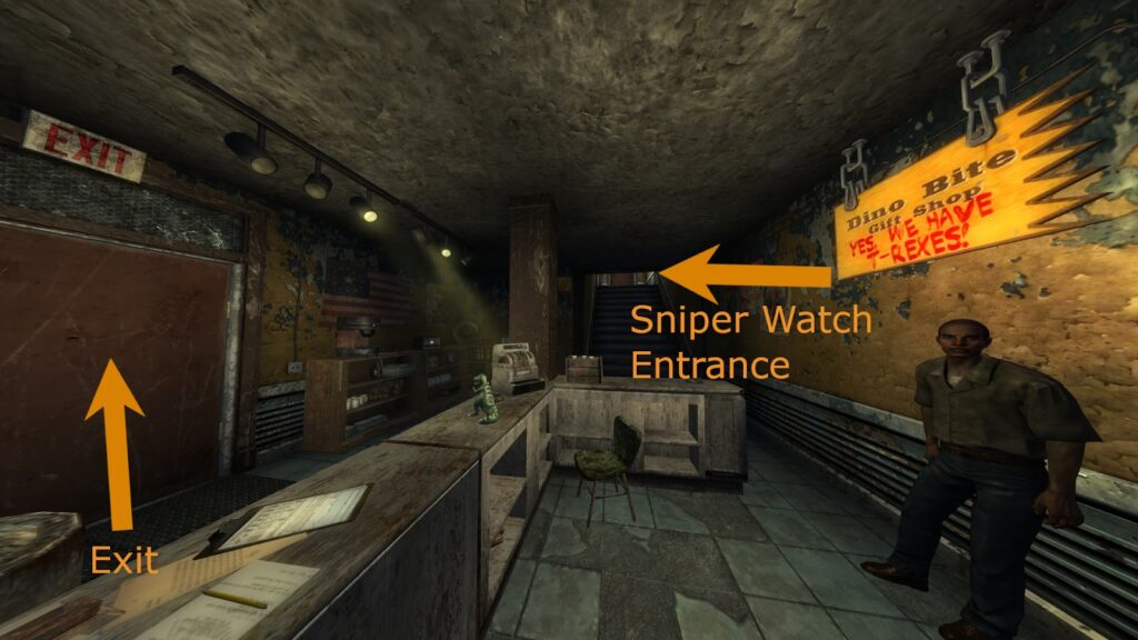 Entrance to the sniper watch location. | Fallout: New Vegas