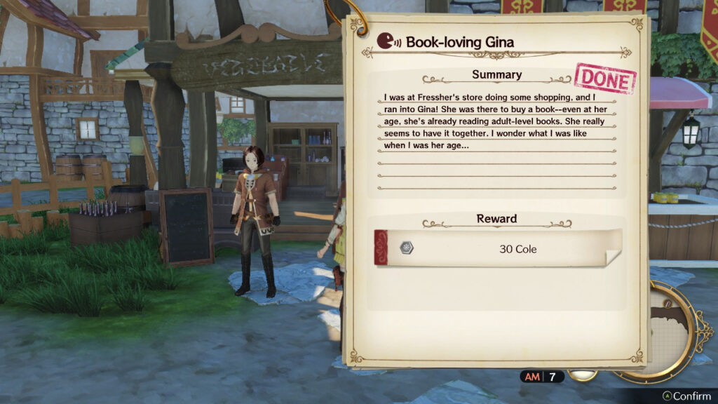 Completing a quest and obtaining 30 Cole as a reward. | Atelier Ryza: Ever Darkness & the Secret Hideout