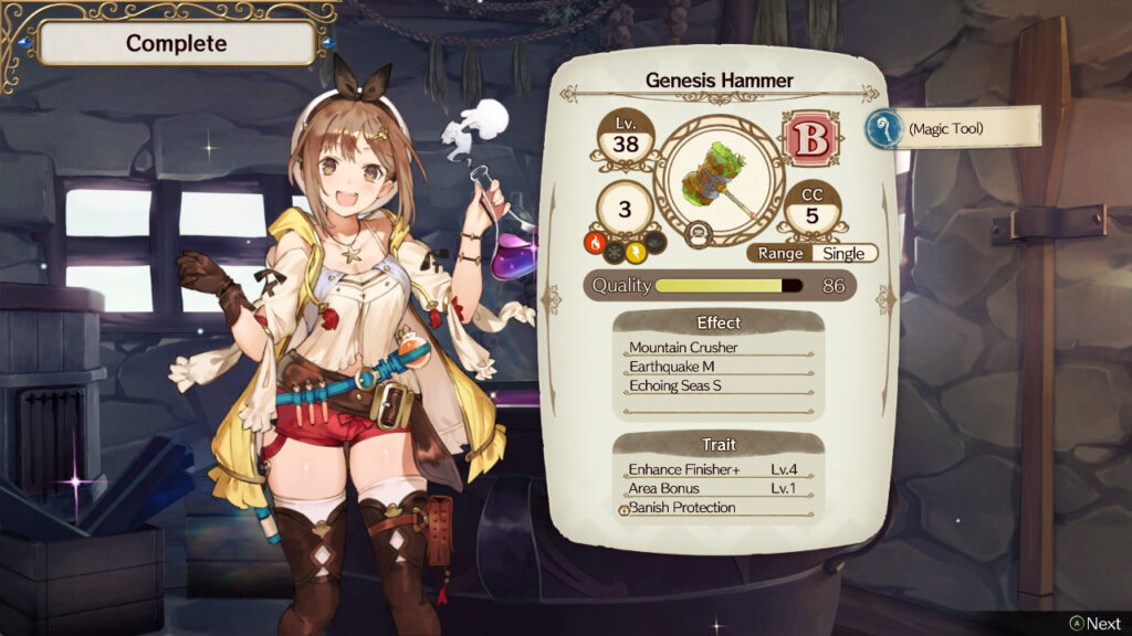 Synthesizing a Genesis Hammer. | Atelier Ryza: Ever Darkness & the Secret Hideout