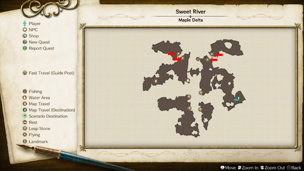 Icons on the minimap indicating flying spots. | Atelier Ryza: Ever Darkness & the Secret Hideout