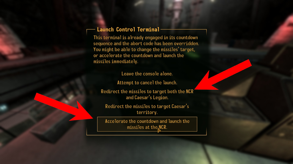 Image of the two launch options. | Fallout: New Vegas