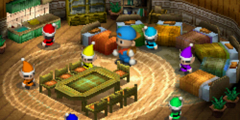 Interior of the Harvest Sprite hut. | Harvest Moon Back to Nature