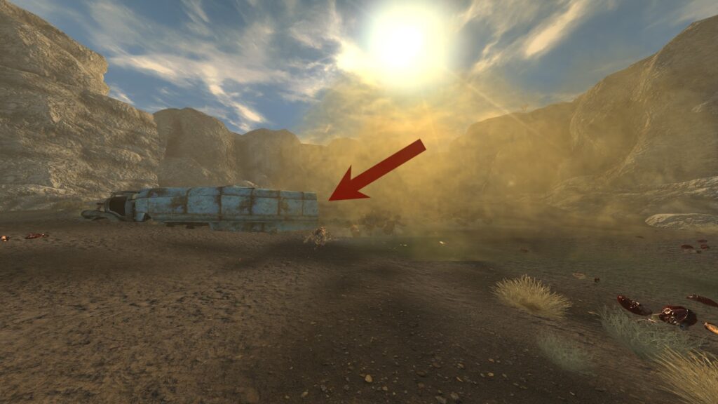 Entrance to the trailer. | Fallout: New Vegas 