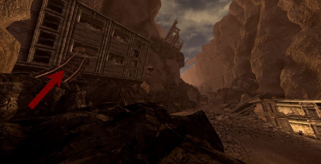 Pathway up to the Third Street Municipal Building. | Fallout: New Vegas