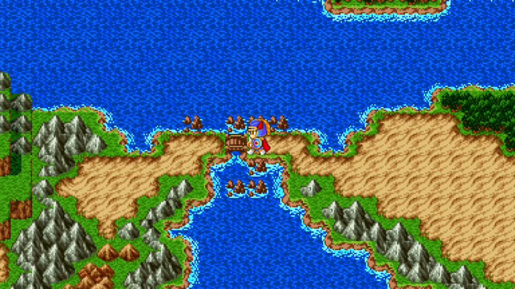 This bridge will appear once you use the Rainbow Drop in here. | Dragon Quest 1
