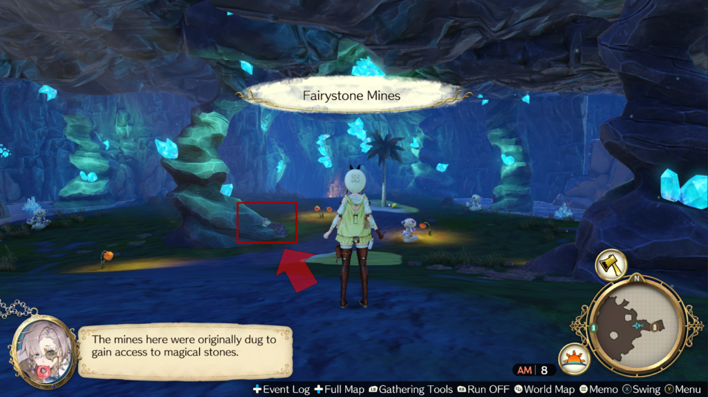 Some bushes immediately upon arriving in Sunken Mine - Fairystone Mines. | Atelier Ryza: Ever Darkness & the Secret Hideout
