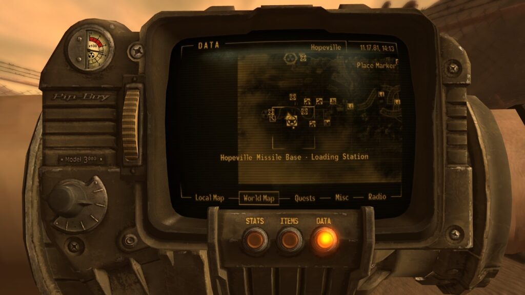 Location of the Hopeville Missile Base Loading Station. | Fallout: New Vegas