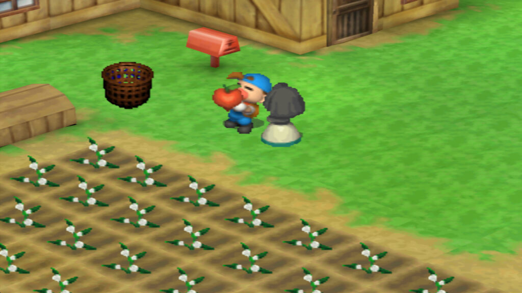 Anna gives a Power Berry in exchange for flowers. | Harvest Moon Back to Nature