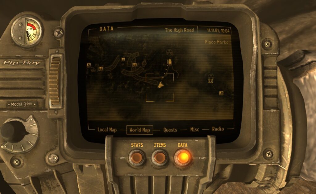 Location of the holotape on the map. | Fallout: New Vegas