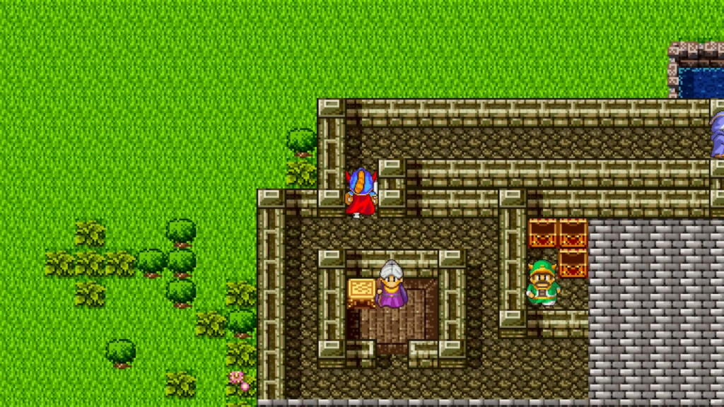 Walk up on this square to access the hidden pathway. | Dragon Quest 1