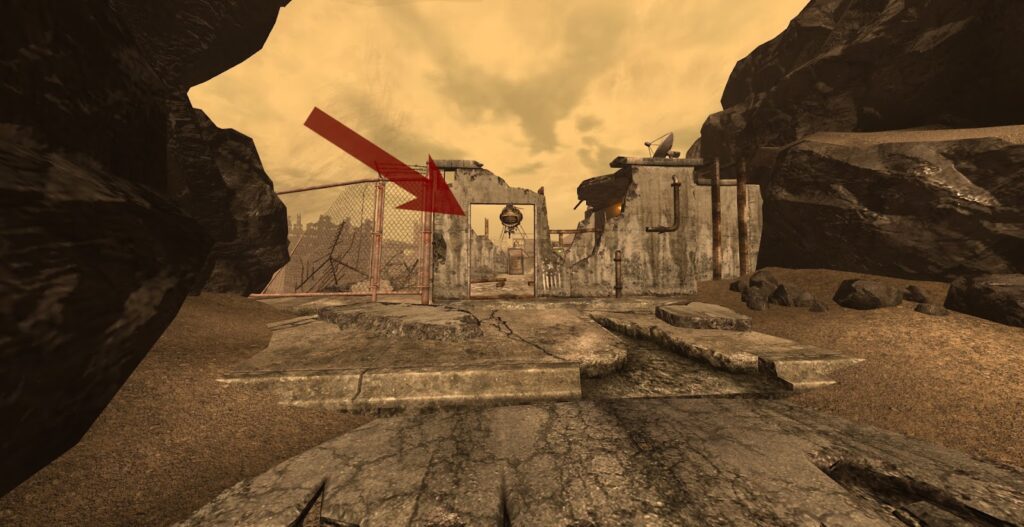 Doorway that leads to the Industrial Hand. | Fallout: New Vegas