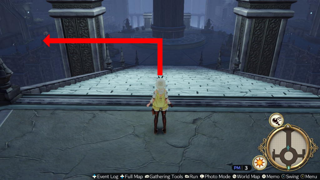 Walking down the staircase and to the left side of the hall. | Atelier Ryza: Ever Darkness & the Secret Hideout