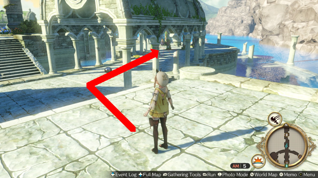 Walking to the hall on the right side. | Atelier Ryza: Ever Darkness & the Secret Hideout