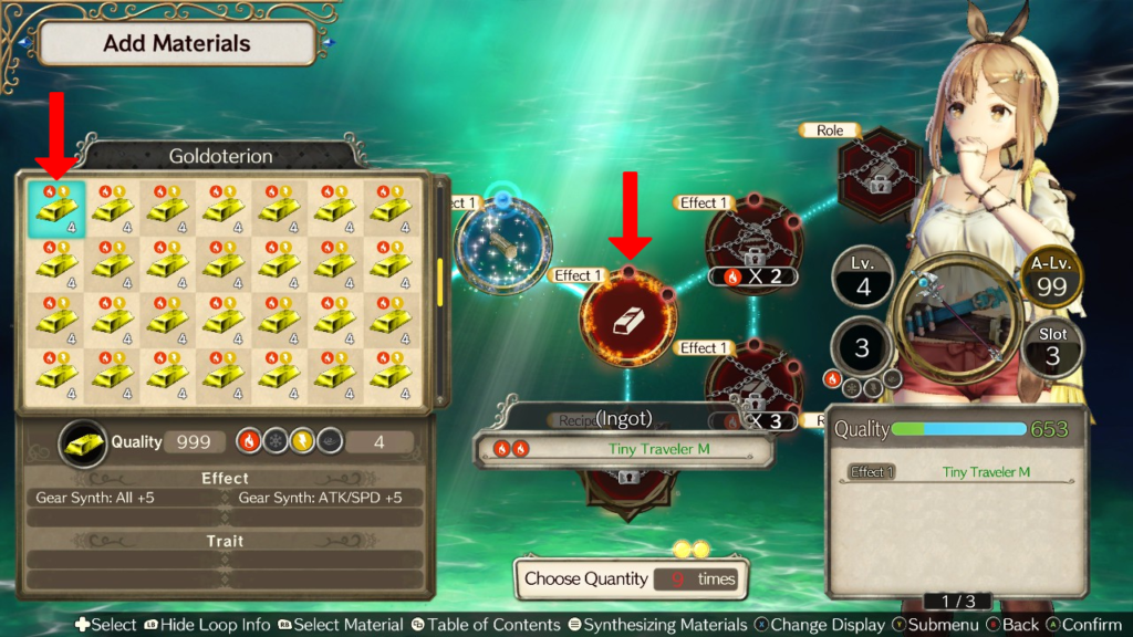 Adding a Goldoterion to the second Effect 1 loop. | Atelier Ryza: Ever Darkness & the Secret Hideout