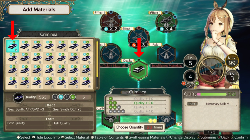 Adding a Goldoterion to the Traits loop. | Atelier Ryza: Ever Darkness & the Secret Hideout 