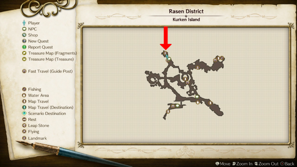 Homesick Cape's location on the map. | Atelier Ryza: Ever Darkness & the Secret Hideout