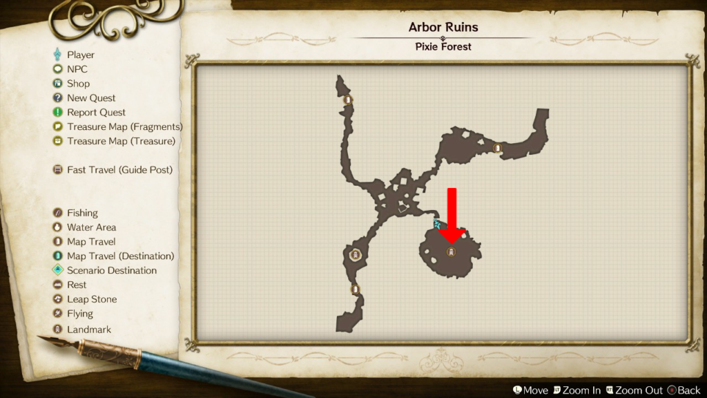 Pixie Spring's location on the map. | Atelier Ryza: Ever Darkness & the Secret Hideout