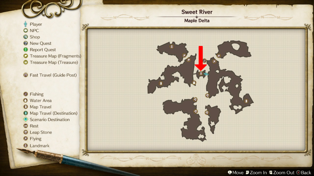 Middle Islet's location on the map. | Atelier Ryza: Ever Darkness & the Secret Hideout