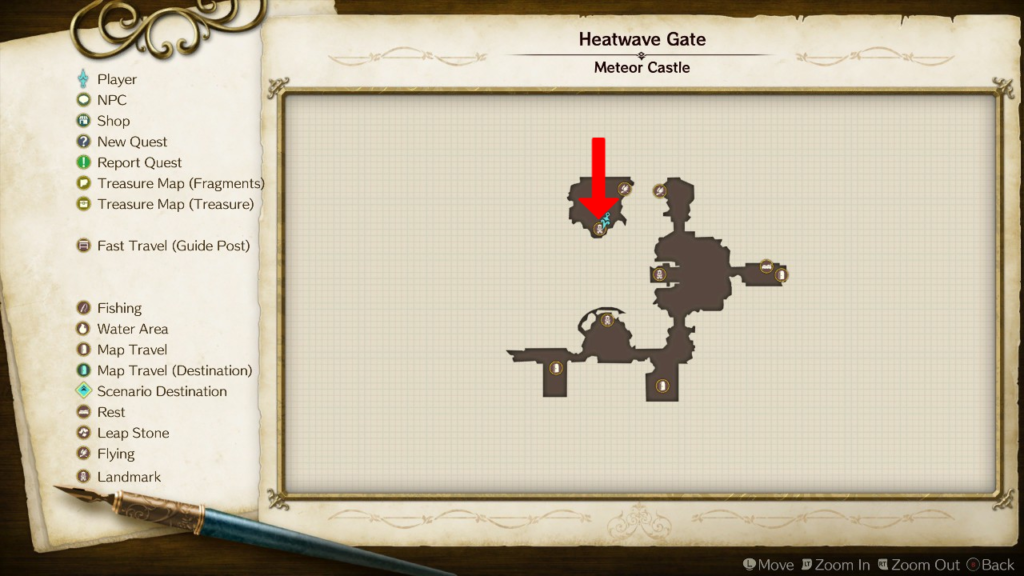 Dragon Master Statue's location on the map. | Atelier Ryza: Ever Darkness & the Secret Hideout