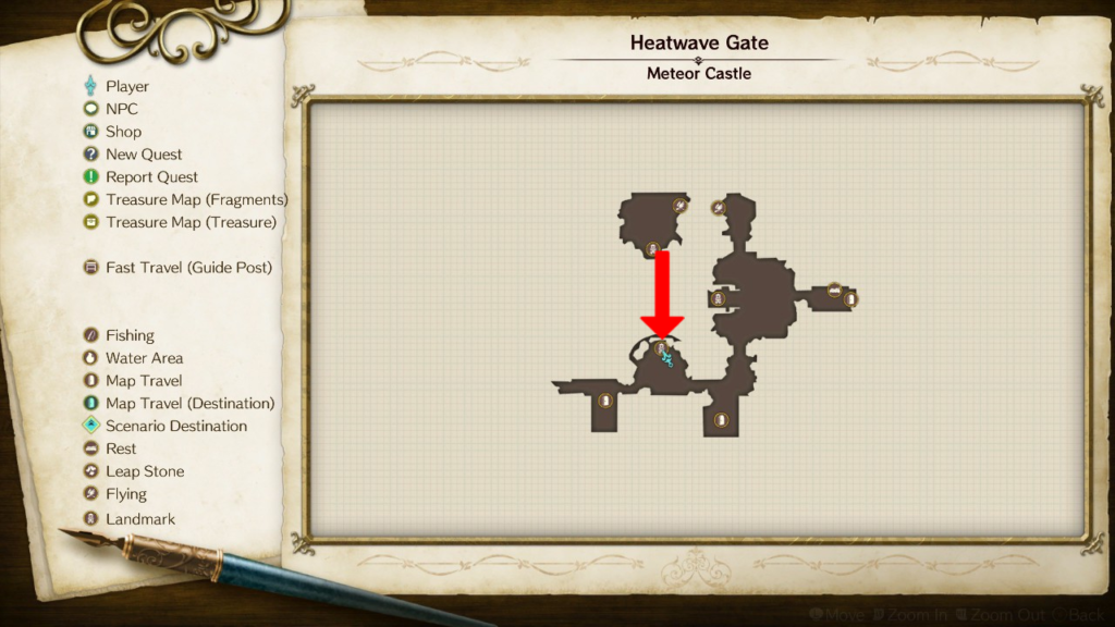 Knight Statue's location on the map. | Atelier Ryza: Ever Darkness & the Secret Hideout