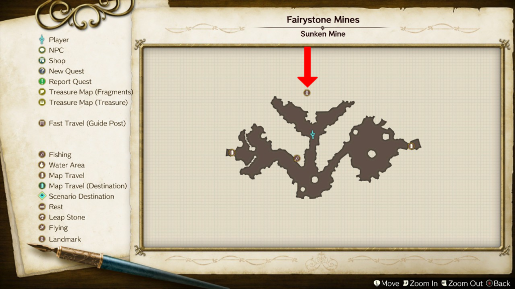 Evileater Tree Shore's location on the map. | Atelier Ryza: Ever Darkness & the Secret Hideout