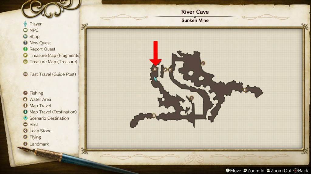 Riverside Rockwall's location on the map. | Atelier Ryza: Ever Darkness & the Secret Hideout