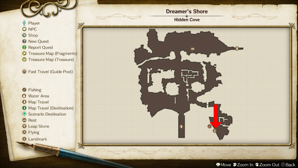 Hidden Cove Temple's Location on the map. | Atelier Ryza: Ever Darkness & the Secret Hideout