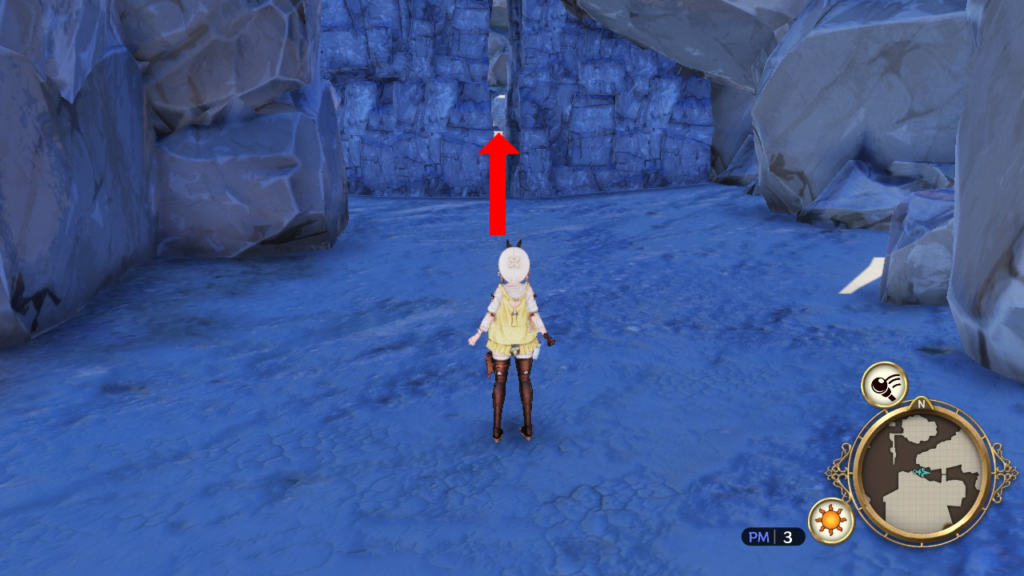 The gap on the wall leading to the Hidden Cove Temple. | Atelier Ryza: Ever Darkness & the Secret Hideout