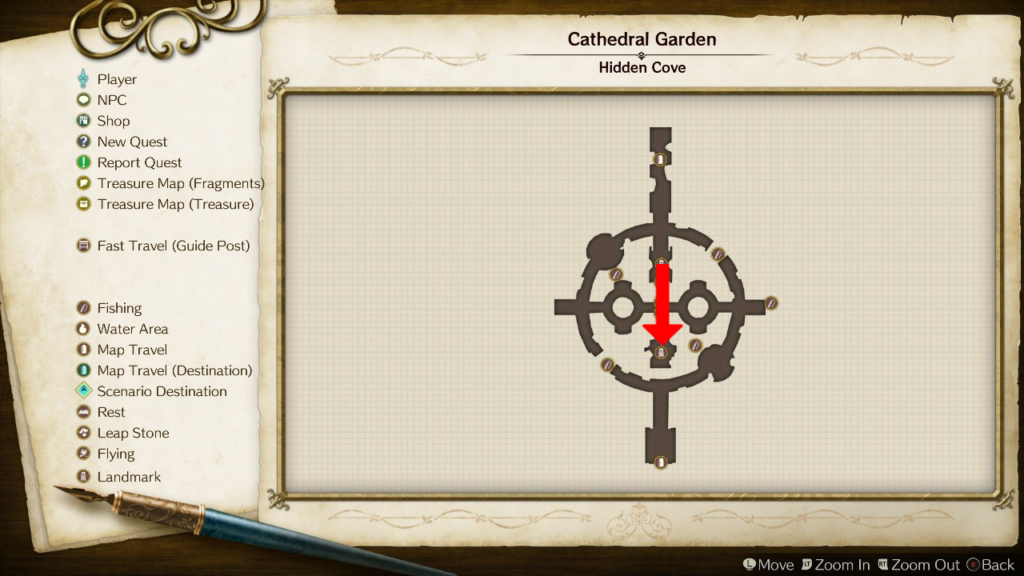 Ruined Garden's location on the map. | Atelier Ryza: Ever Darkness & the Secret Hideout