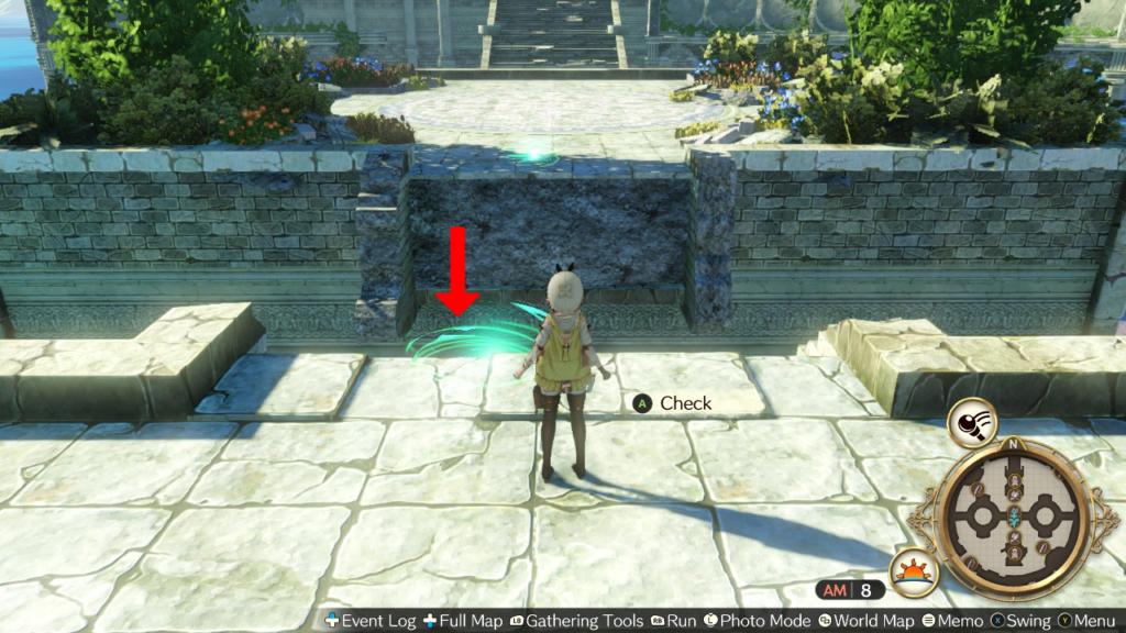 The second wind current, this one leading to the Ruined Garden. | Atelier Ryza: Ever Darkness & the Secret Hideout