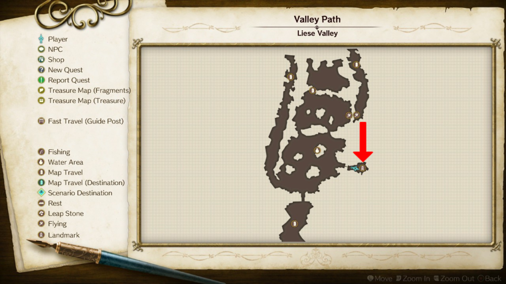 Hidden Storage's location on the map. | Atelier Ryza: Ever Darkness & the Secret Hideout