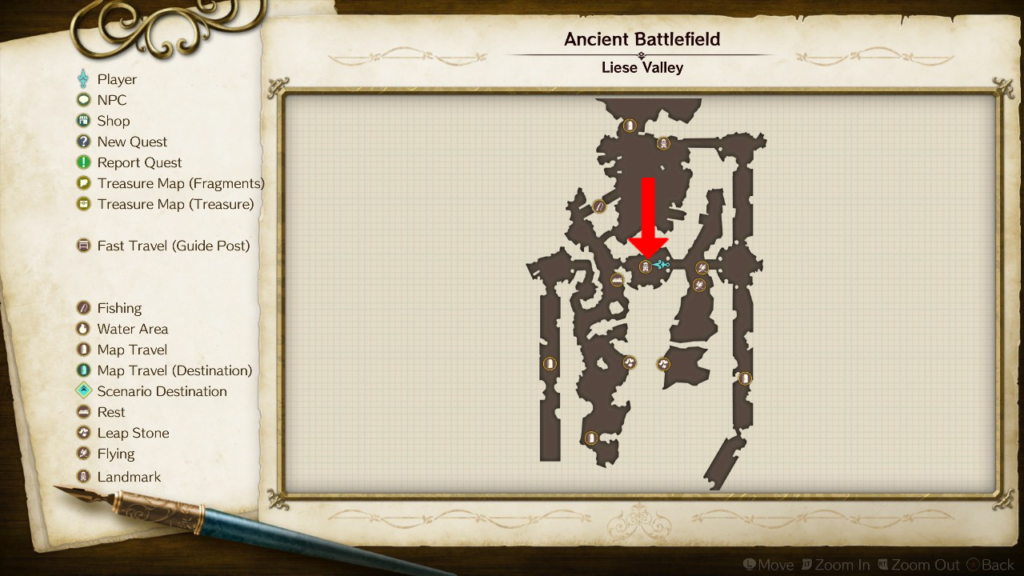 Stone Stage's location on the map. | Atelier Ryza: Ever Darkness & the Secret Hideout