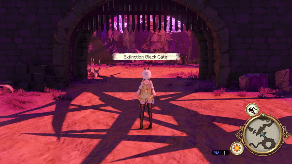 Arriving at the Extinction Black Gate. | Atelier Ryza: Ever Darkness & the Secret Hideout