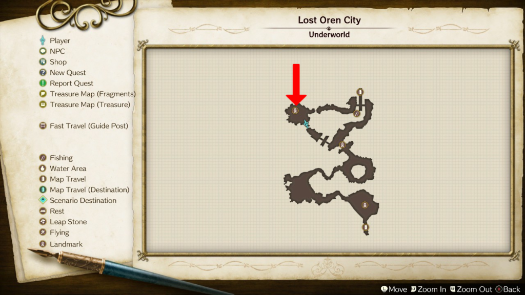 Forbidden Workshop's location on the map. | Atelier Ryza: Ever Darkness & the Secret Hideout