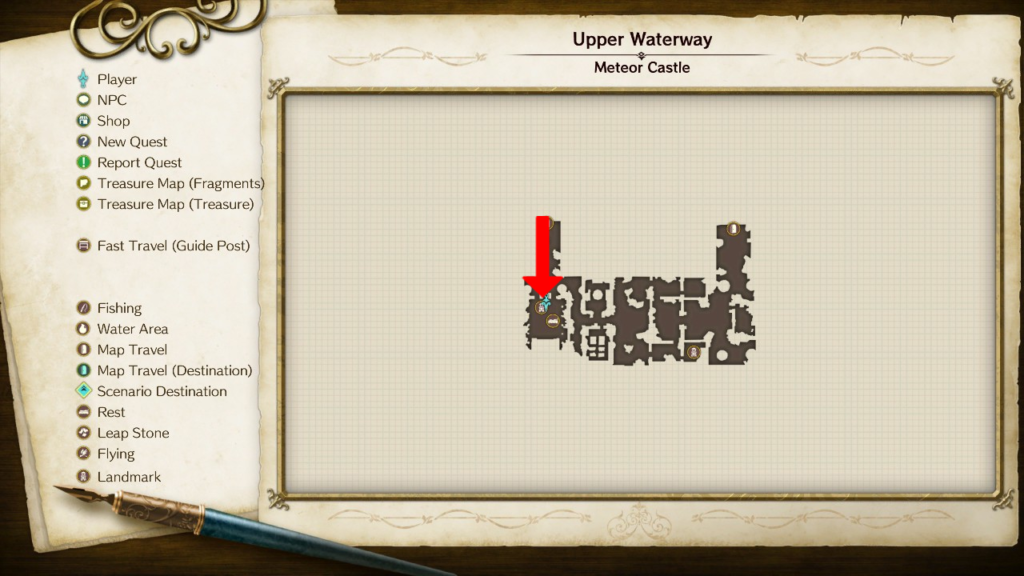 Old Castle Chapel's location on the map. | Atelier Ryza: Ever Darkness & the Secret Hideout