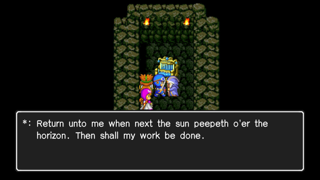 Time to turn the clock. Save and reload the game. | Dragon Quest II