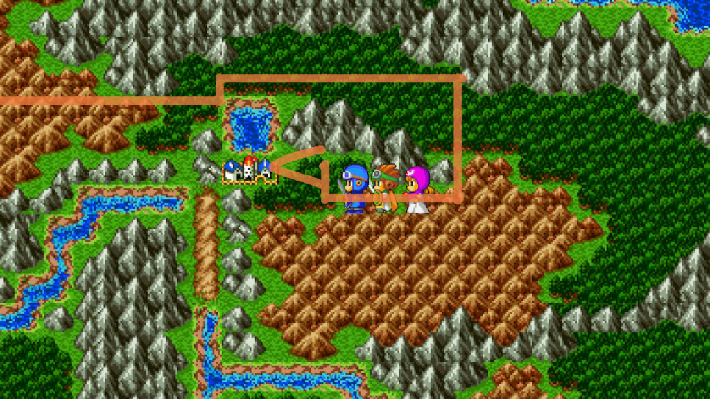 The winding path to Slewse. | Dragon Quest II