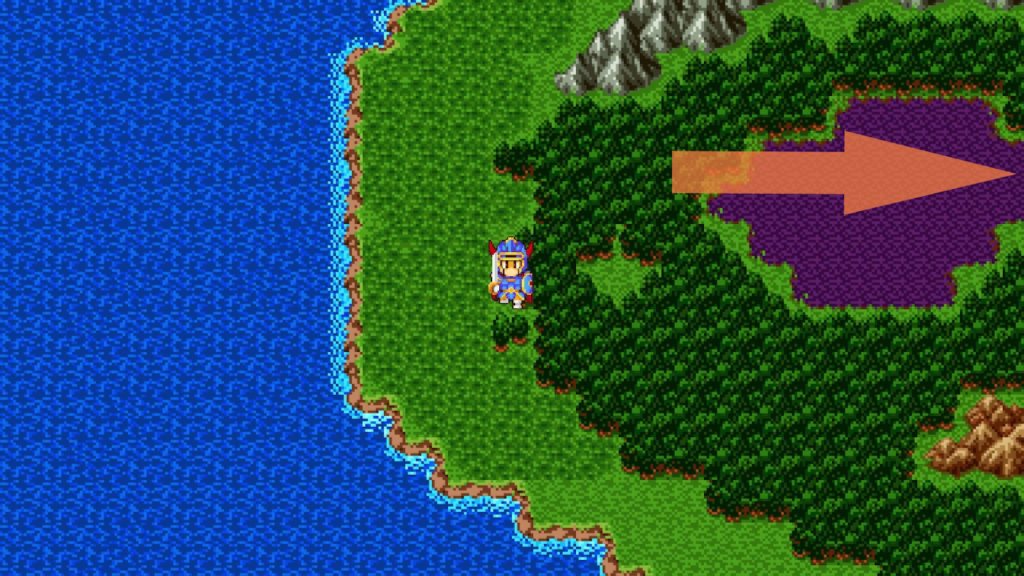 Directions to reach Craggy Cave. (2) | Dragon Quest 1