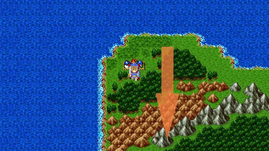 Directions to reach Craggy Cave. (1) | Dragon Quest 1