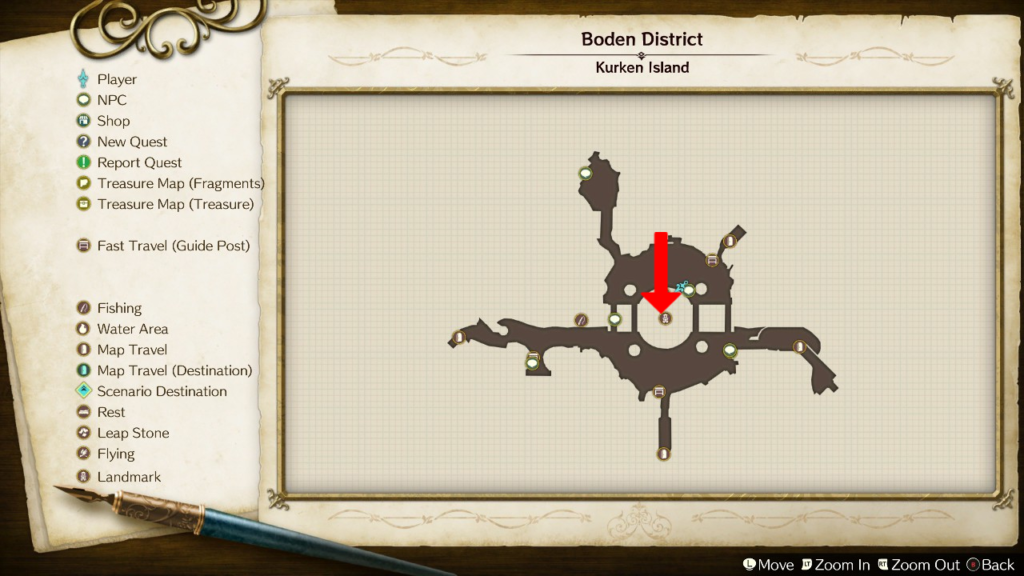 Steeple Reservoir's location on the map. | Atelier Ryza: Ever Darkness & the Secret Hideout