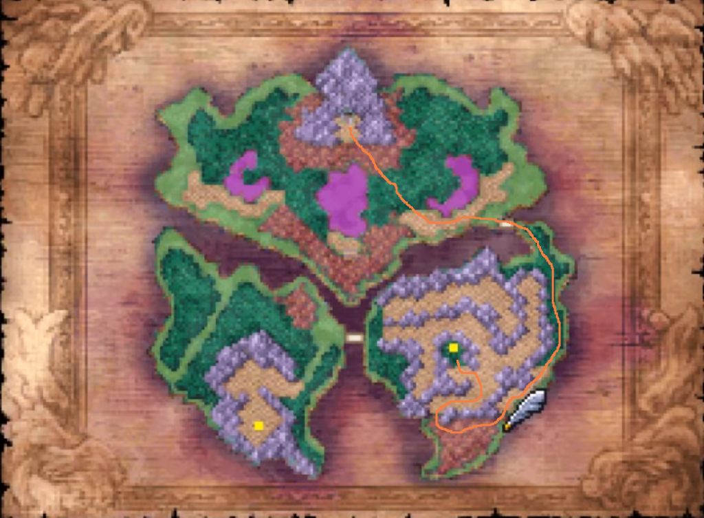 Route to Mt. Zugzwang from Precaria | Dragon Quest V: Hand of the Heavenly Bride