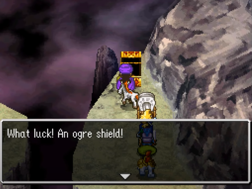 The Ogre Shield cuts breath-type damage by 10. | Dragon Quest V: Hand of the Heavenly Bride